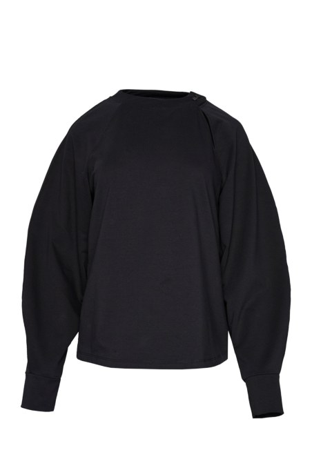 COTTON SWEATSHIRT WITH CUTOUT AT ONE SHOULDER-24812016-110