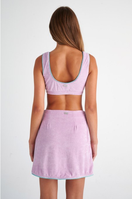 MONOCHROME WRAP TERRY SKIRT-24814098-703