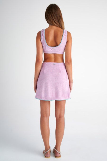 MONOCHROME WRAP TERRY SKIRT-24814098-703