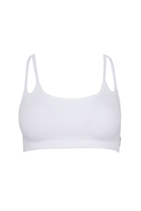 MONOCHROME SEAMLESS CROPPED RIB BRALETTE-24818011-100