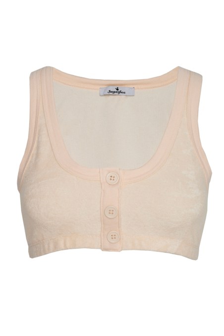 BUTTONED TERRY CROP TOP-24818095-108