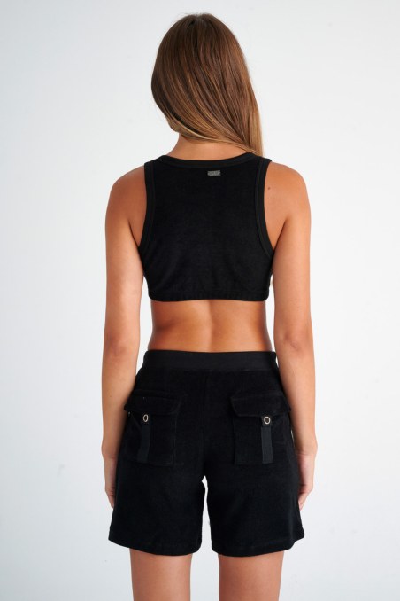 BUTTONED TERRY CROP TOP-24818095-110