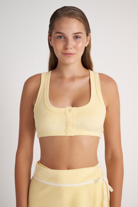 BUTTONED TERRY CROP TOP-24818095-948