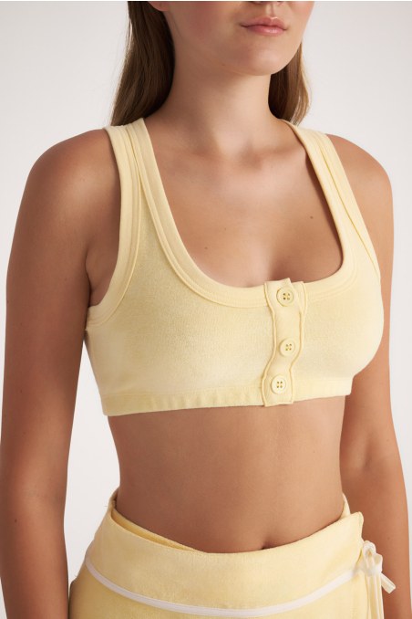 BUTTONED TERRY CROP TOP-24818095-948