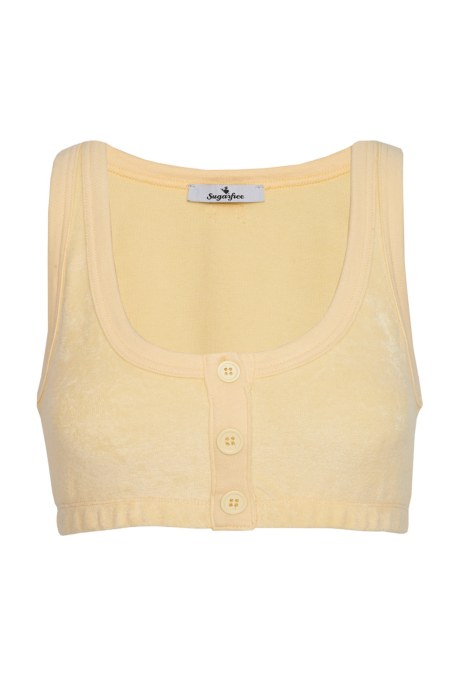 BUTTONED TERRY CROP TOP-24818095-948
