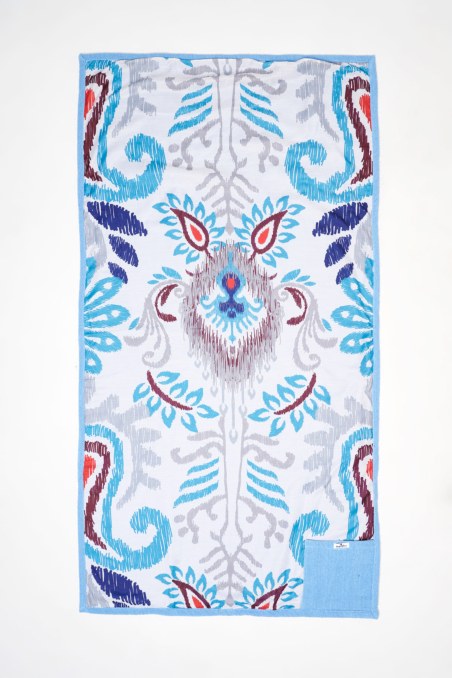 MULTICOLOR PRINTED COTTON BEACH TOWEL/PAREO-24819019-102
