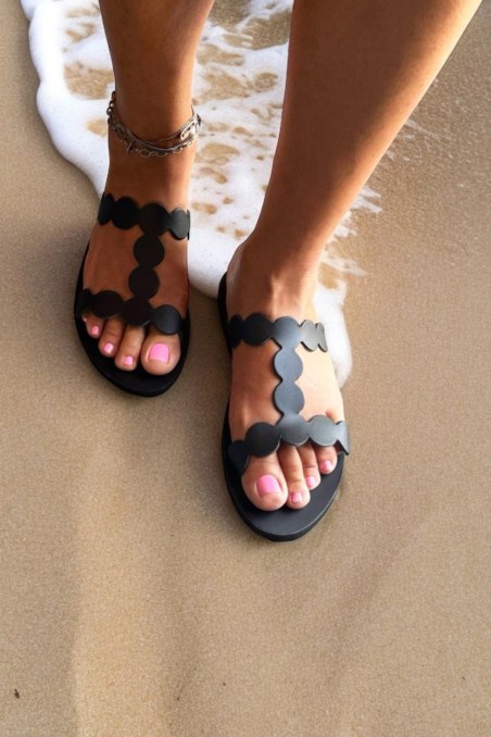 HANDMADE FLAT SANDALS WITH STRAPS-24819130-110