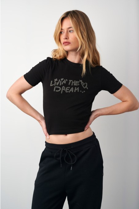 STRASS EMBELLISHED T-SHIRT IN SLIM FIT-24832105-110