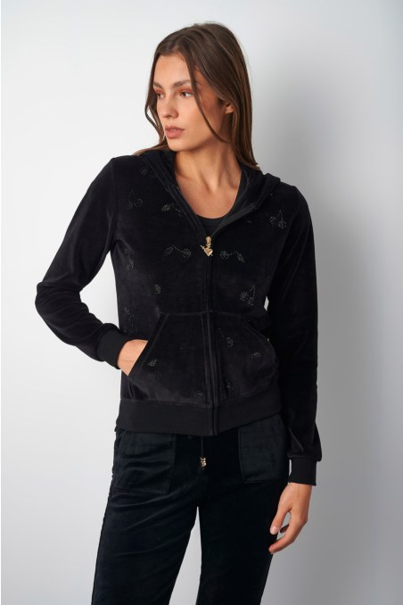 EMBELLISHED VELOUR JACKET-24833031-110