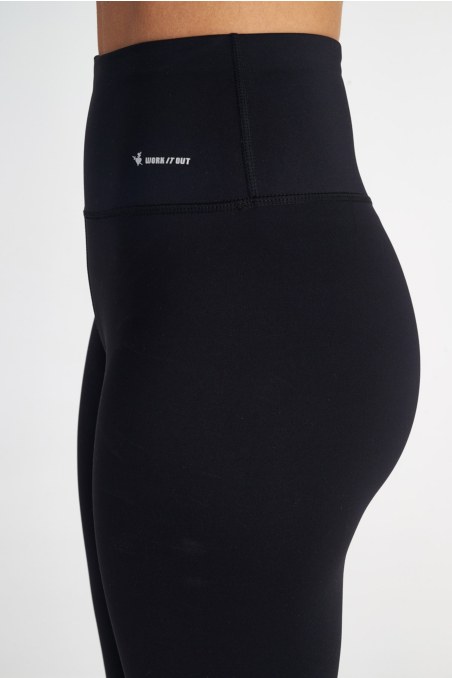 SATIN TOUCH HIGH WAISTED CROP SPORTS LEGGINGS-24845012-110