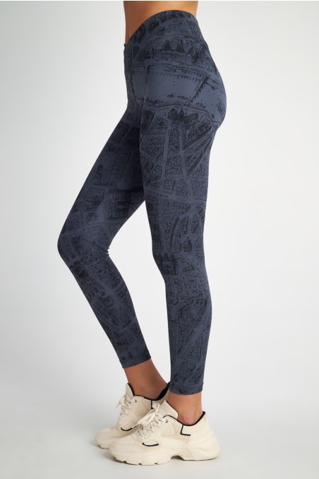 PRINTED HIGH WAISTED SPORTS LEGGINGS-24845024-920