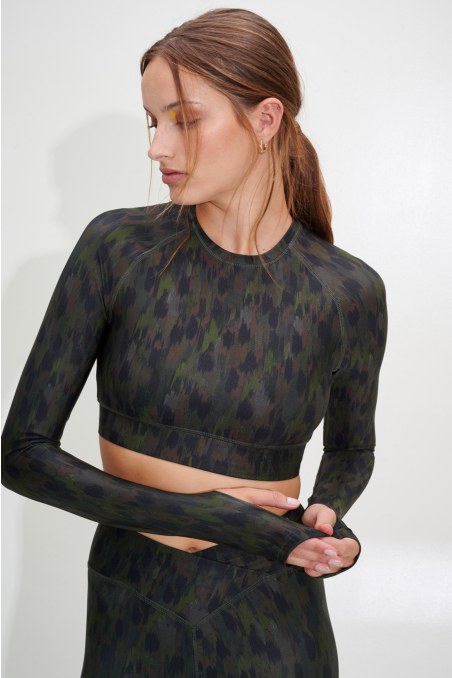 SPORTS CROP TOP WITH THUMB DETAILS-24868099-525