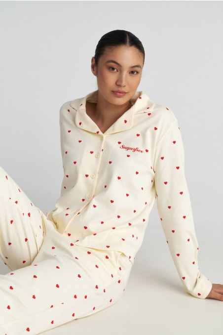 PATTERNED COTTON PYJAMA SET-25538004-103