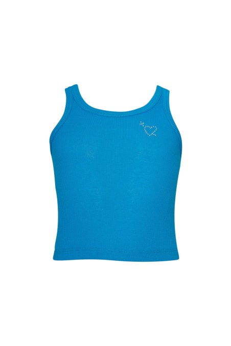 COTTON RIBBED TOP FOR GIRLS WITH STRAPS-25612071-412