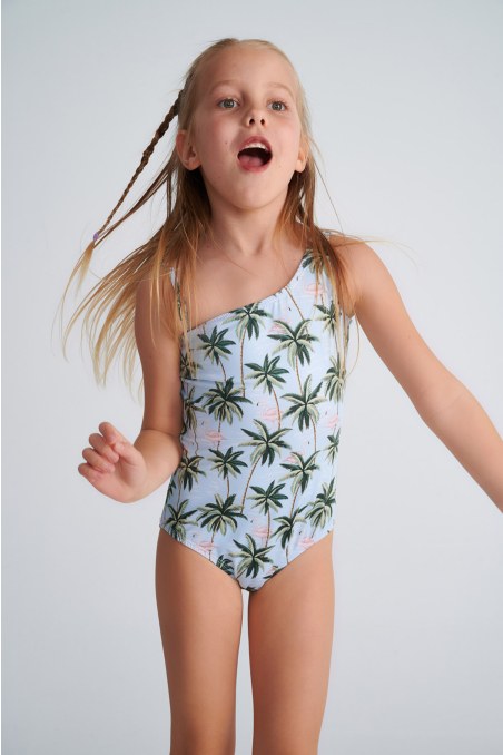 ONE SHOULDER ONEPIECE SWIMSUIT FOR GIRLS-25615010-309