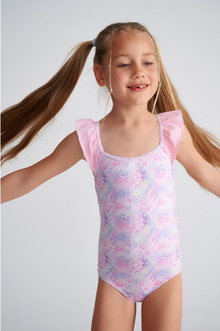 LEOPARD PRINTED ONEPIECE SWIMSUIT FOR GIRLS-25615067-712