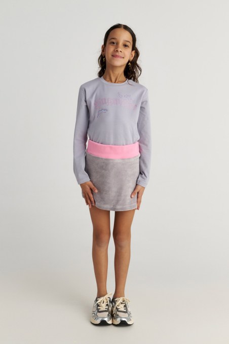 EMBELLISHED LONG SLEEVED COTTON TOP FOR GIRLS-25632054-203