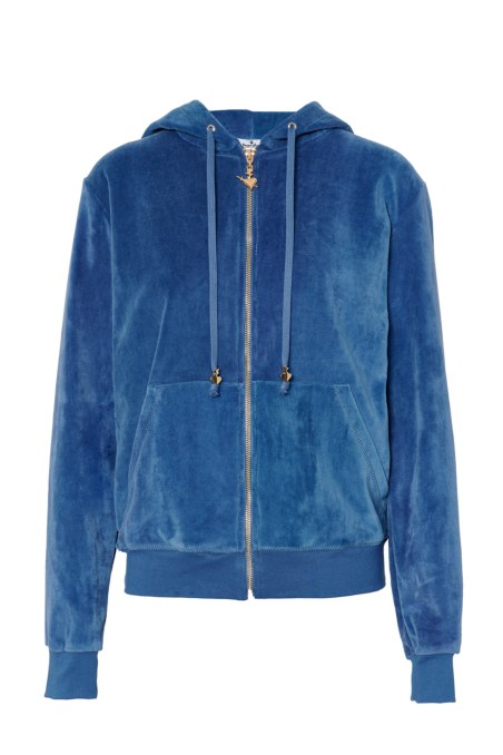 HOODED FASHION VELOUR JACKET FOR TEENS-25633000-919