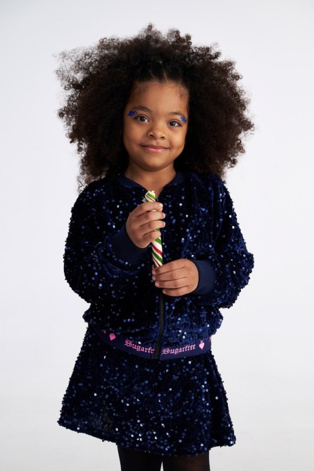 SEQUIN LONG SLEEVED SUPER SOFT VELOUR JACKET FOR GIRLS-25633029-437