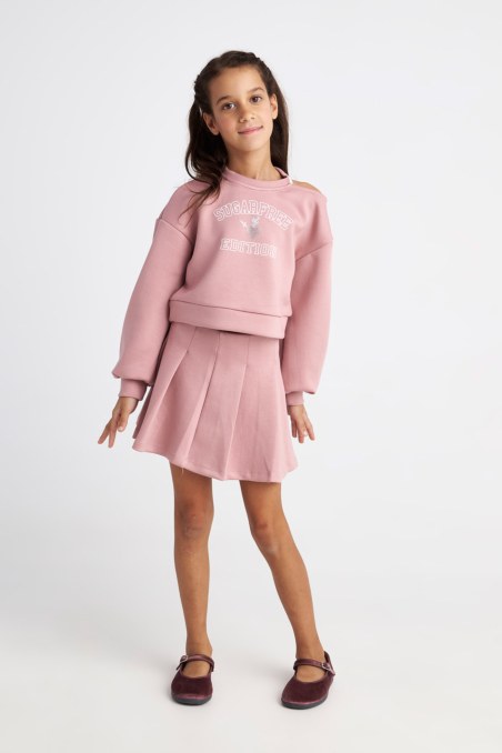 COTTON SWEATSHIRT/SKIRT SET FOR GIRLS-25638003-719