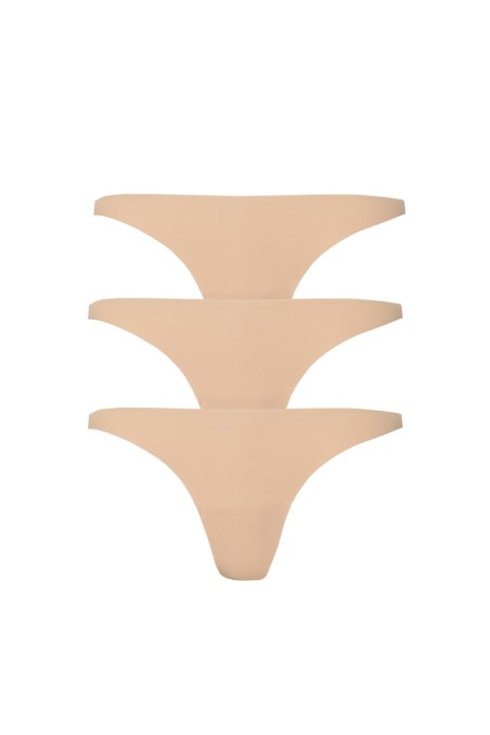 THREE PACK SEAMLESS THONG WITH METAL HEART-25732003-304