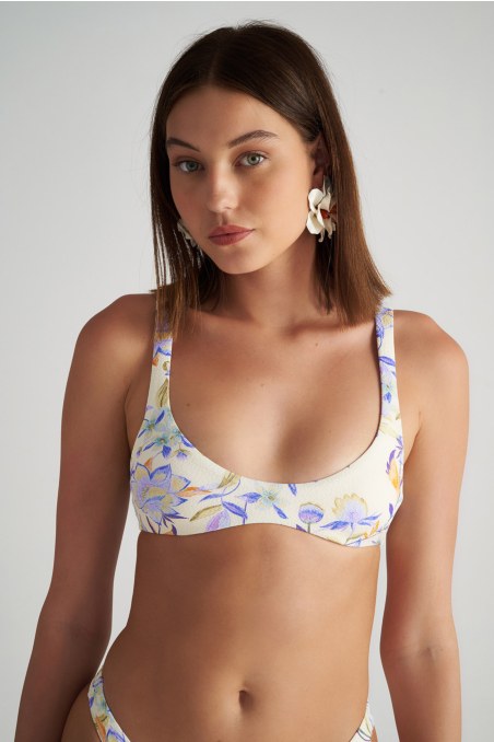 FLORAL PRINTED SWIMWEAR BIKINI TOP-25801440-800