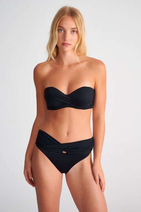 RECYCLED BIKINI SLIP WITH FRONT TWIST DETAIL-25802003-110