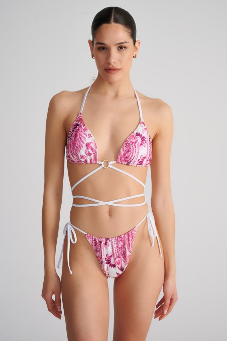 FLORAL PRINTED BRAZILIAN TIE-SIDE BIKINI BOTTOM-25802040-715