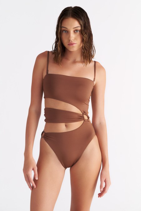 BANDEAU CUT-OUT ONEPIECE SWIMSUIT-25804710-332