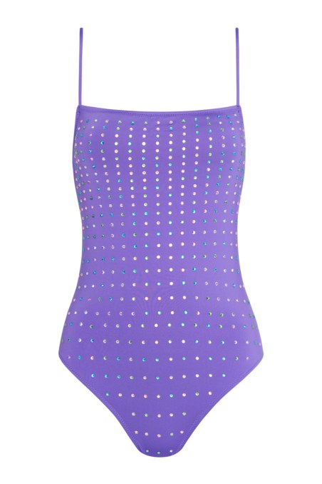 STRASS EMBELLISHED ONEPIECE SWIMSUIT WITH STRAPS-25804760-812