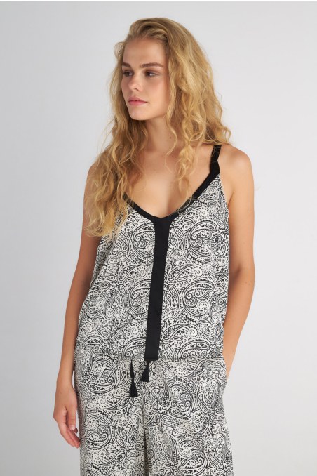 PAISLEY PRINTED TOP WITH THIN STRAPS-25806746-103