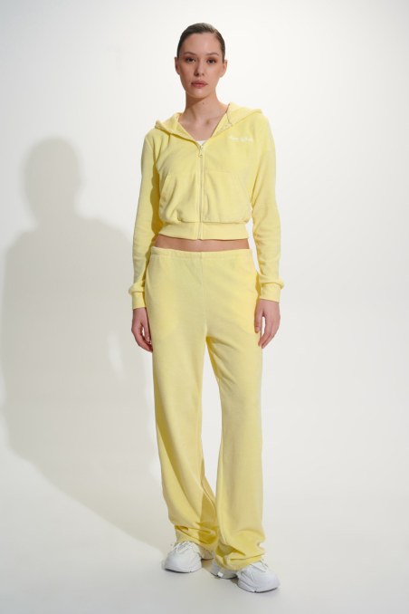 PRINTED VELOUR PANTS IN LOOSE FIT-25811035-462