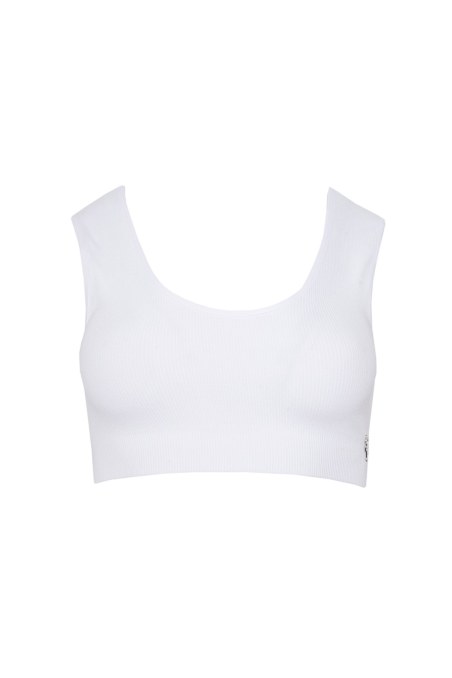 MONOCHROME SEAMLESS RIBBED CROPPED TOP-25812010-100