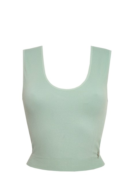 MONOCHROME RIBBED SEAMLESS CROPPED TOP-25812011-518