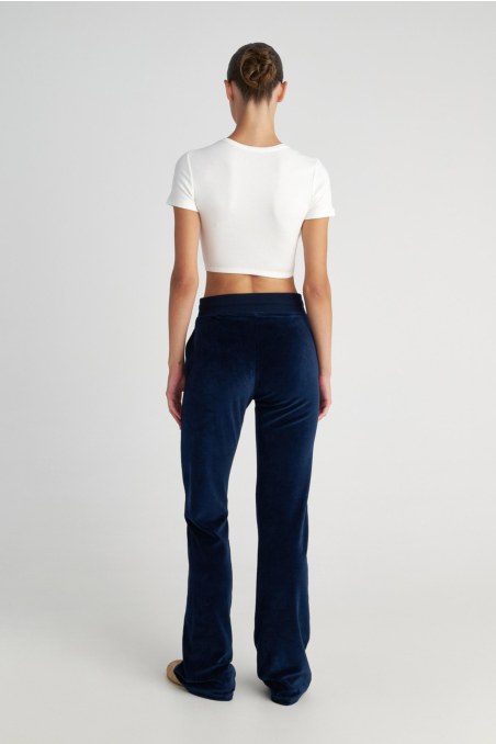 SHORT SLEEVED RIBBED COTTON CROPPED TOP-25812292-102