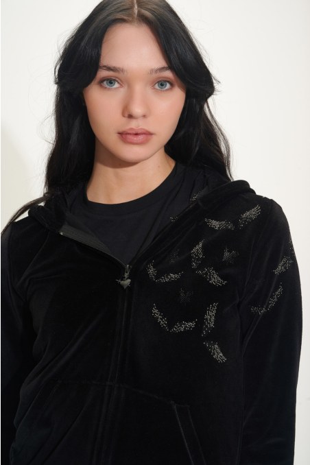 EMBELLISHED VELOUR JACKET-25813007-110