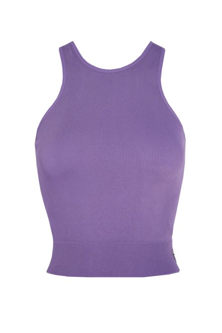 SEAMLESS HALTER CROPPED RIBBED TOP-25818012-431