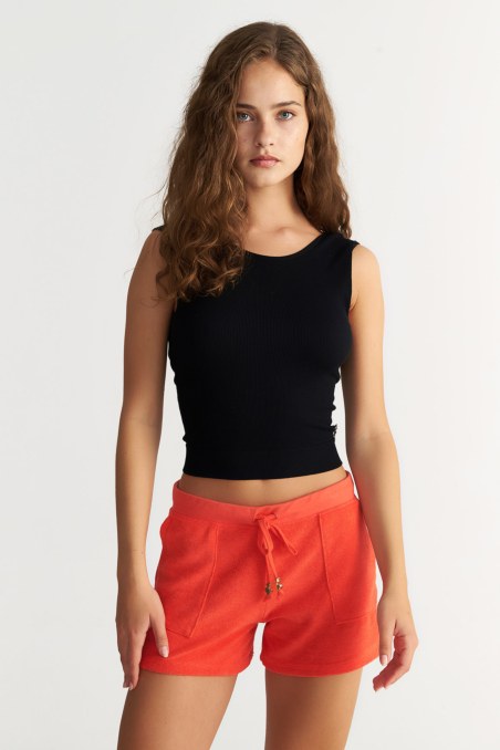 SEAMLESS CROPPED RIBBED TOP WITH OPEN BACK-25818015-110