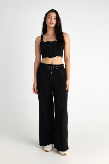 HIGH WAISTED COTTON PANTS IN LOOSE FIT-25831072-110