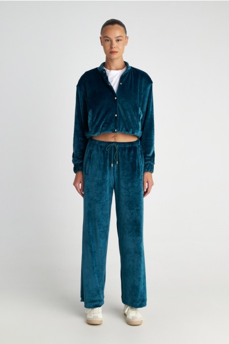 HIGH WAISTED SUPER SOFT VELOUR PANTS IN LOOSE FIT-25831085-404