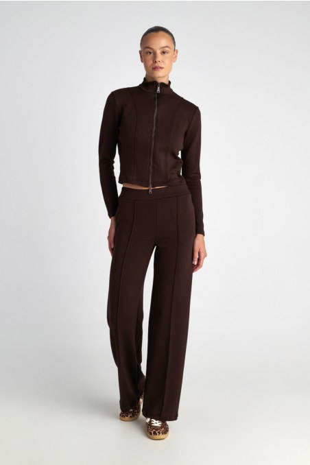 SOFT LIGHT TOUCH HIGH WAISTED PANTS WITH PINTUCKS-25831098-332