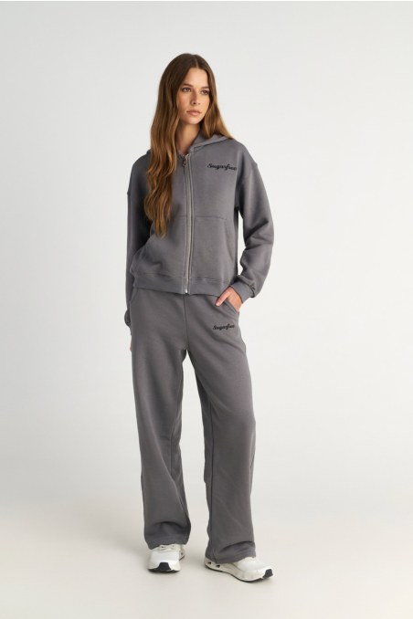 MONOCHROME WIDE LEG COTTON PANTS-25831192-206