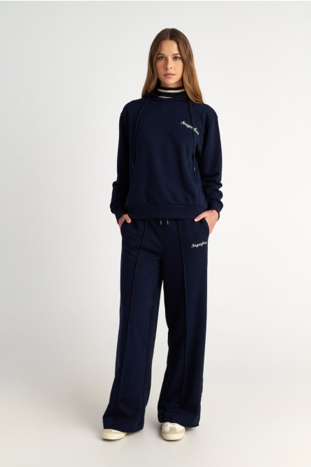 HIGH WAISTED COTTON PANTS IN LOOSE FIT-25831194-974