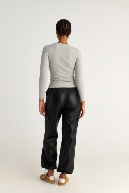LONG SLEEVED BASIC COTTON RIBBED TOP-25832034-210