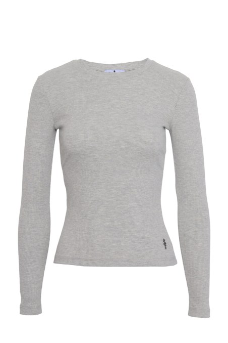 LONG SLEEVED BASIC COTTON RIBBED TOP-25832034-210