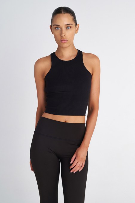 SLEEVELESS RACERBACK RIBBED CROP TOP-25832045-110