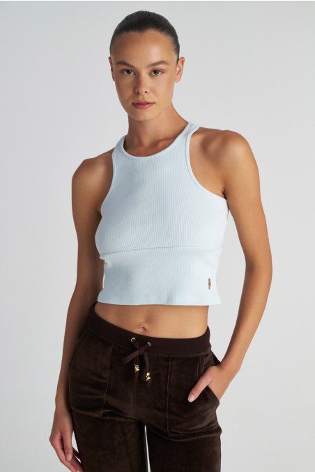 SLEEVELESS RACERBACK RIBBED CROP TOP-25832045-911