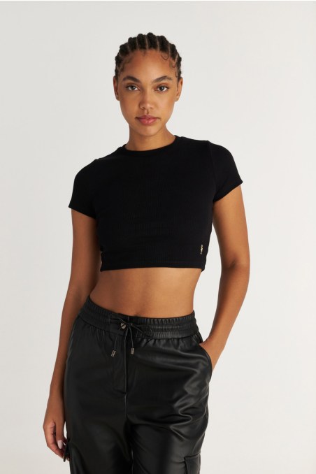 COTTON RIBBED CROP TOP WITH SCOOP NECKLINE-25832047-110