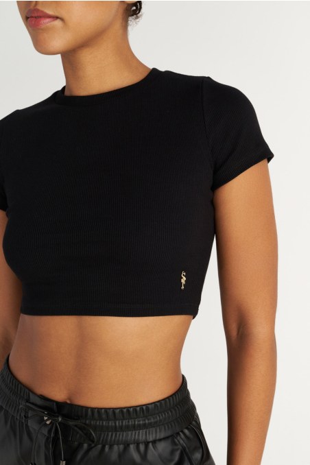 COTTON RIBBED CROP TOP WITH SCOOP NECKLINE-25832047-110