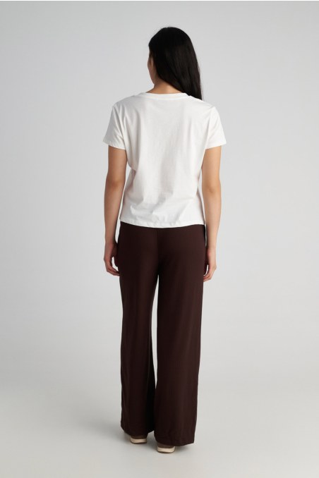 BASIC ORGANIC COTTON T-SHIRT IN 'V' NECKLINE-25832051-102